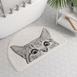 Tapis de Bain Antidérapant Kitty Espion - Doux et Amusant