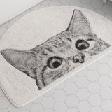 Tapis de Bain Antidérapant Kitty Espion - Doux et Amusant