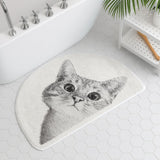 Tapis de Bain Antidérapant Kitty Espion - Doux et Amusant