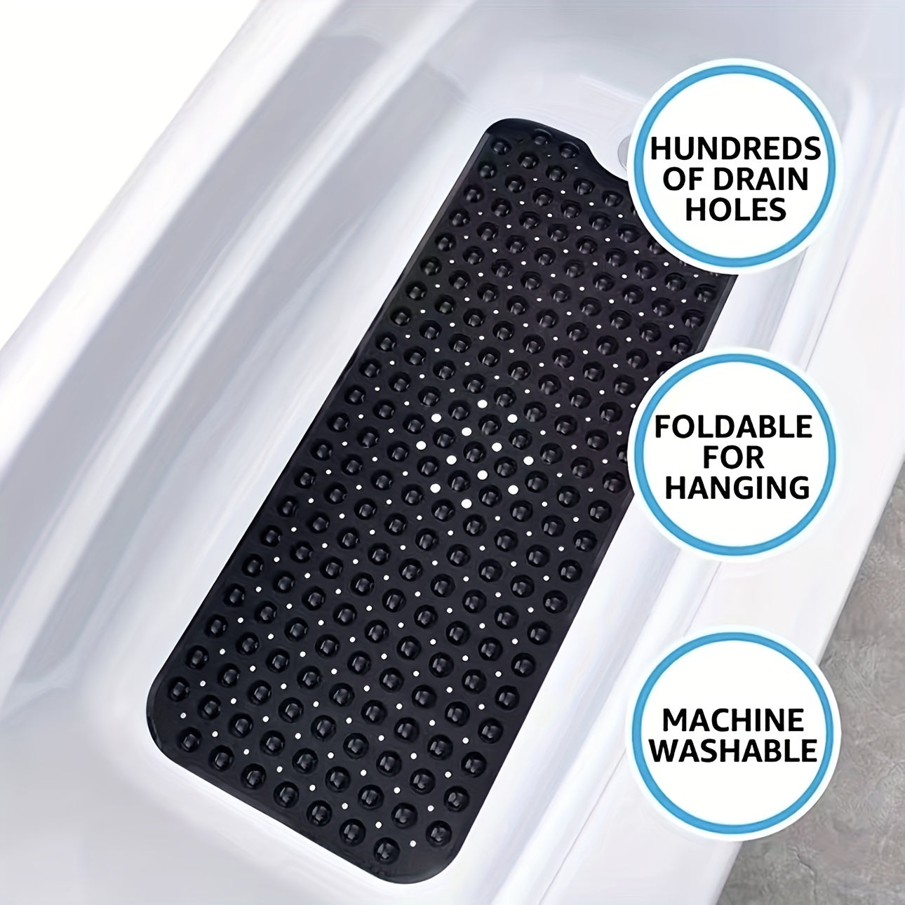 Tapis de Bain Antidérapant XL pour Douche et Baignoire - Sécurité Maximale