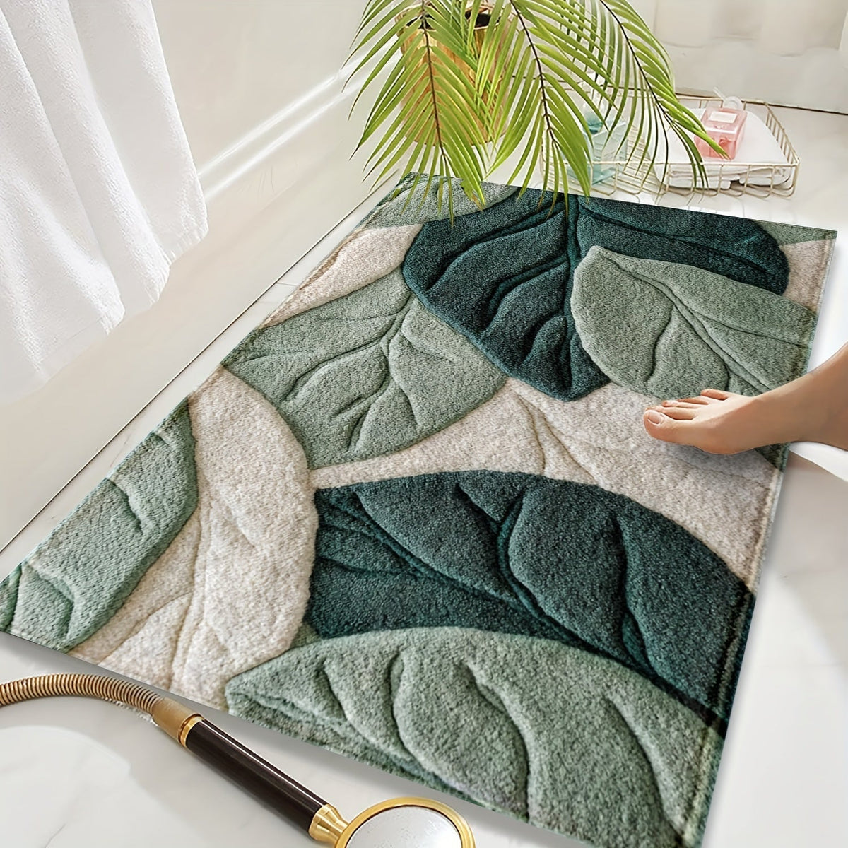 Tapis de Bain Antidérapant en Microfibre - Doux et Absorbant