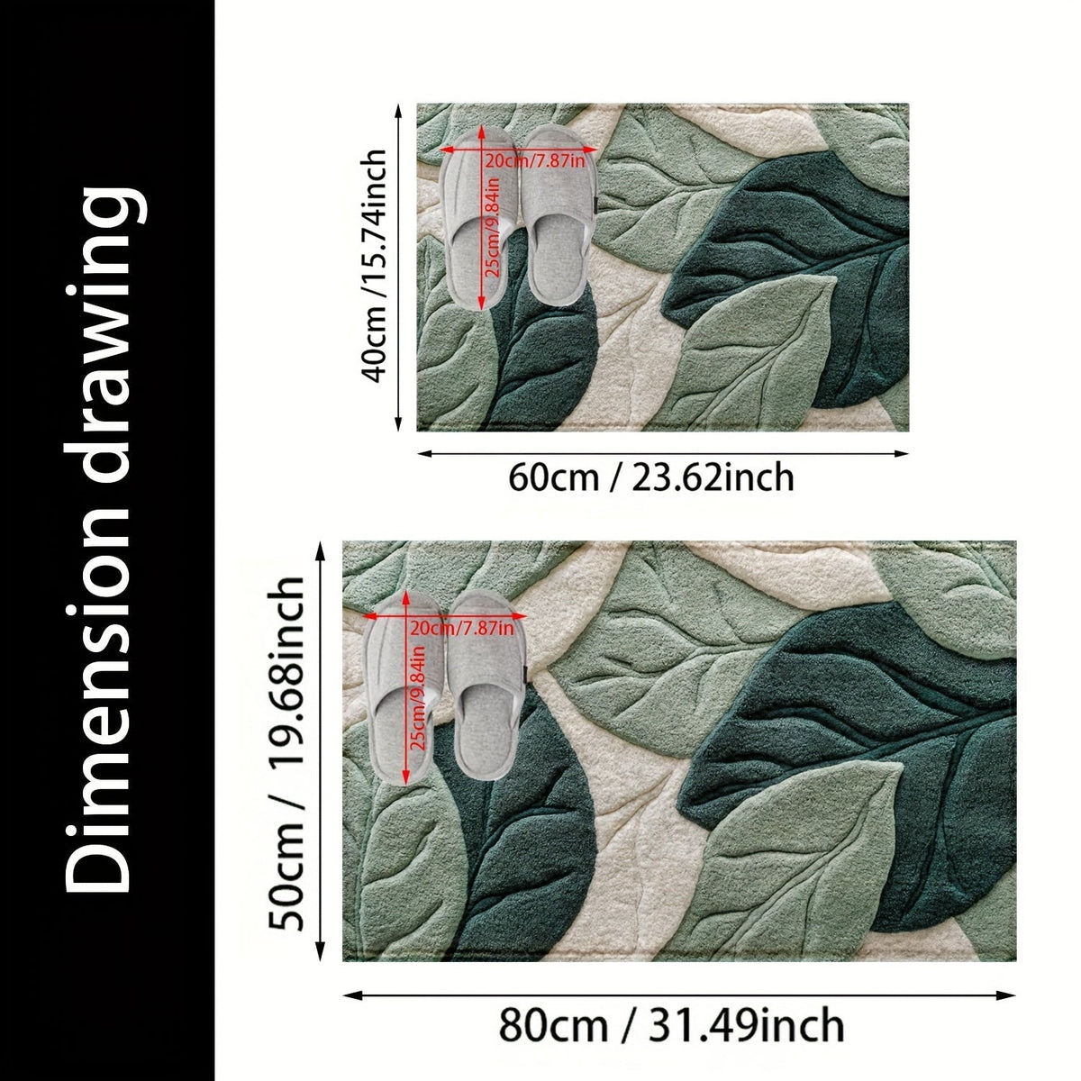 Tapis de Bain Antidérapant en Microfibre - Doux et Absorbant