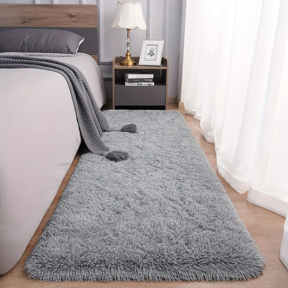 Tapis en fausse fourrure ultra doux et lavable - Confort et sécurité