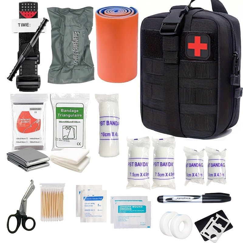Kit di Pronto Soccorso Completo con Laccio Emostatico - Set di Primo Soccorso Essenziale per Avventure