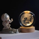 Veilleuse Bébé LED Sphère de Cristal 3D - Ambiance de Nuit Apaisante
