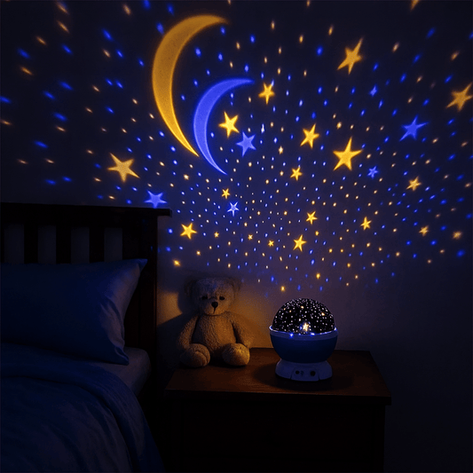 Luce Notturna per Neonati Proiettore di Stelle LED con Musica e Atmosfera Rilassante