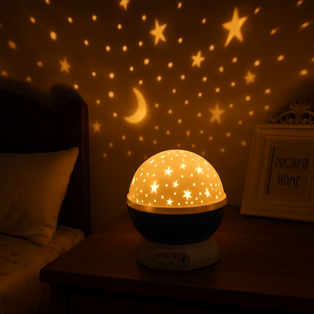 Luce Notturna per Neonati Proiettore di Stelle LED con Musica e Atmosfera Rilassante