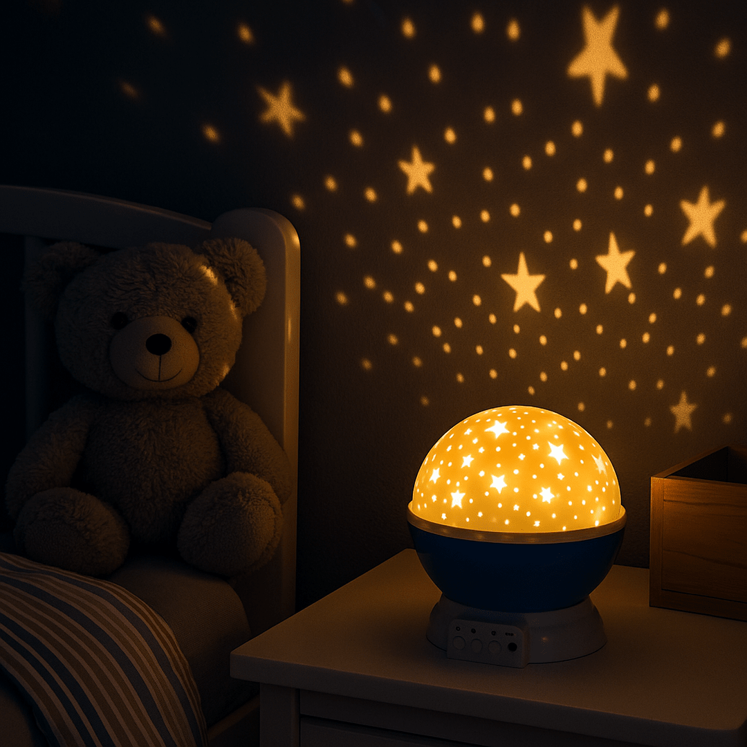 Luce Notturna per Neonati Proiettore di Stelle LED con Musica e Atmosfera Rilassante