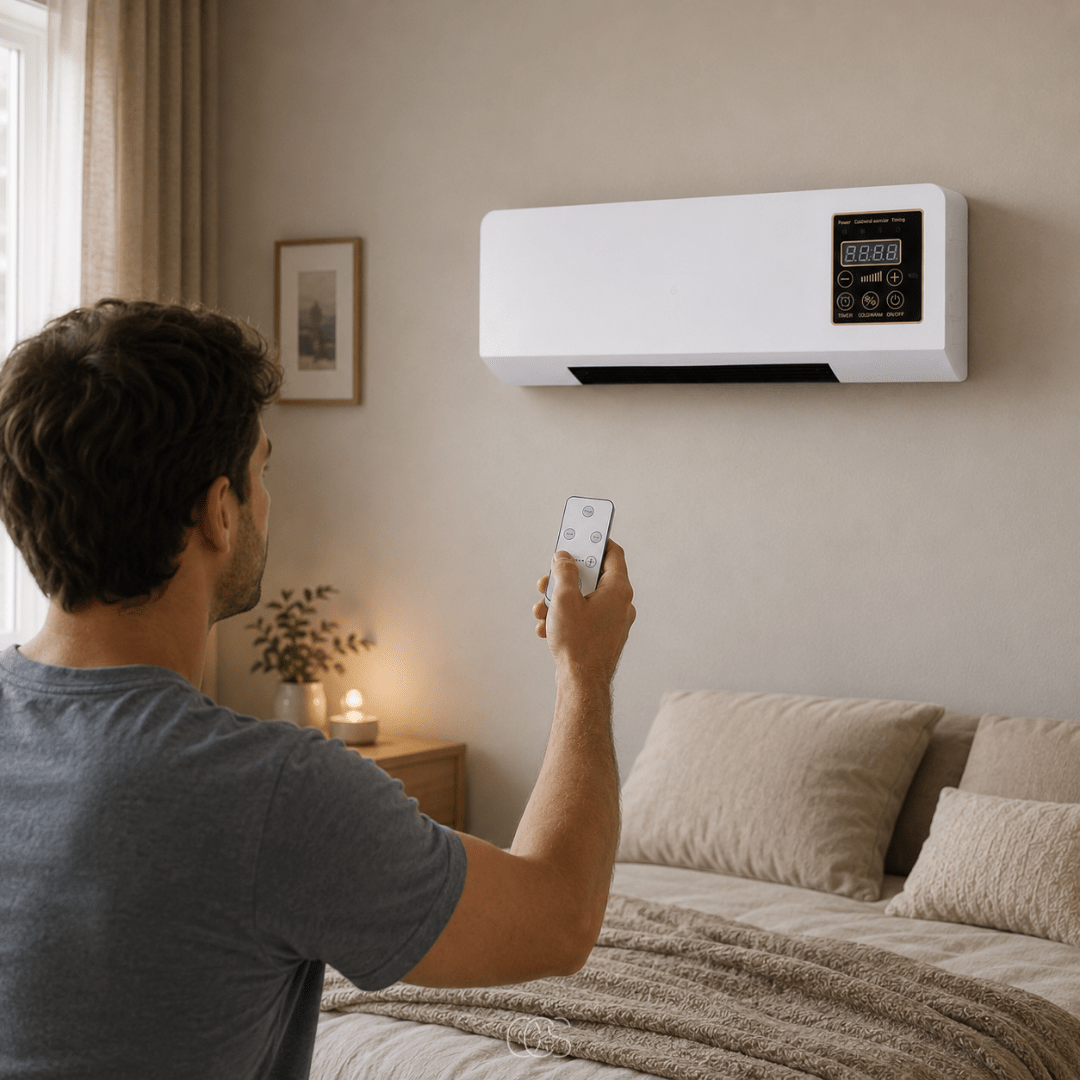 Ventilatore Riscaldante da Parete OCS con Telecomando - Comfort Tutto l'Anno