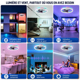 Ventilatore da soffitto a LED Ventorya - RGB Dimmerabile 50CM con Telecomando