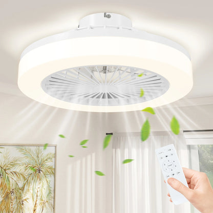 Ventilateur Plafond Silencieux LED avec Télécommande - 6 Vitesses