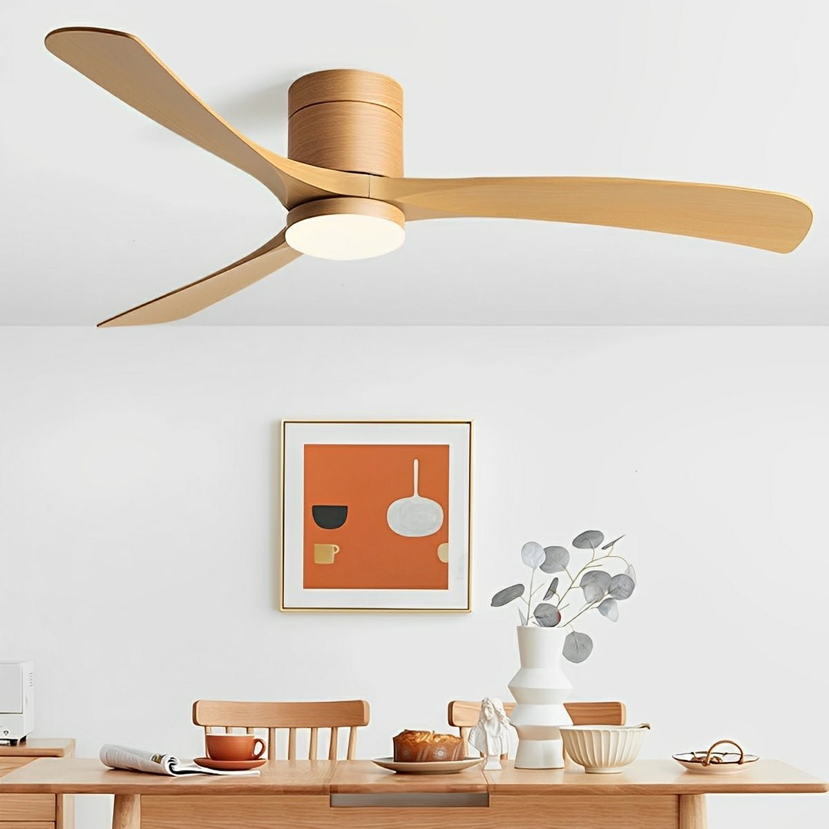 Stille Moderne Plafondventilator met LED - 6 Snelheden
