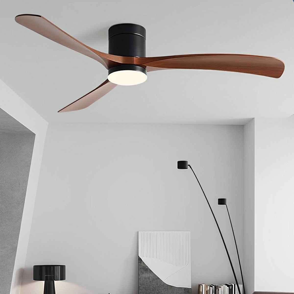 Stille Moderne Plafondventilator met LED - 6 Snelheden