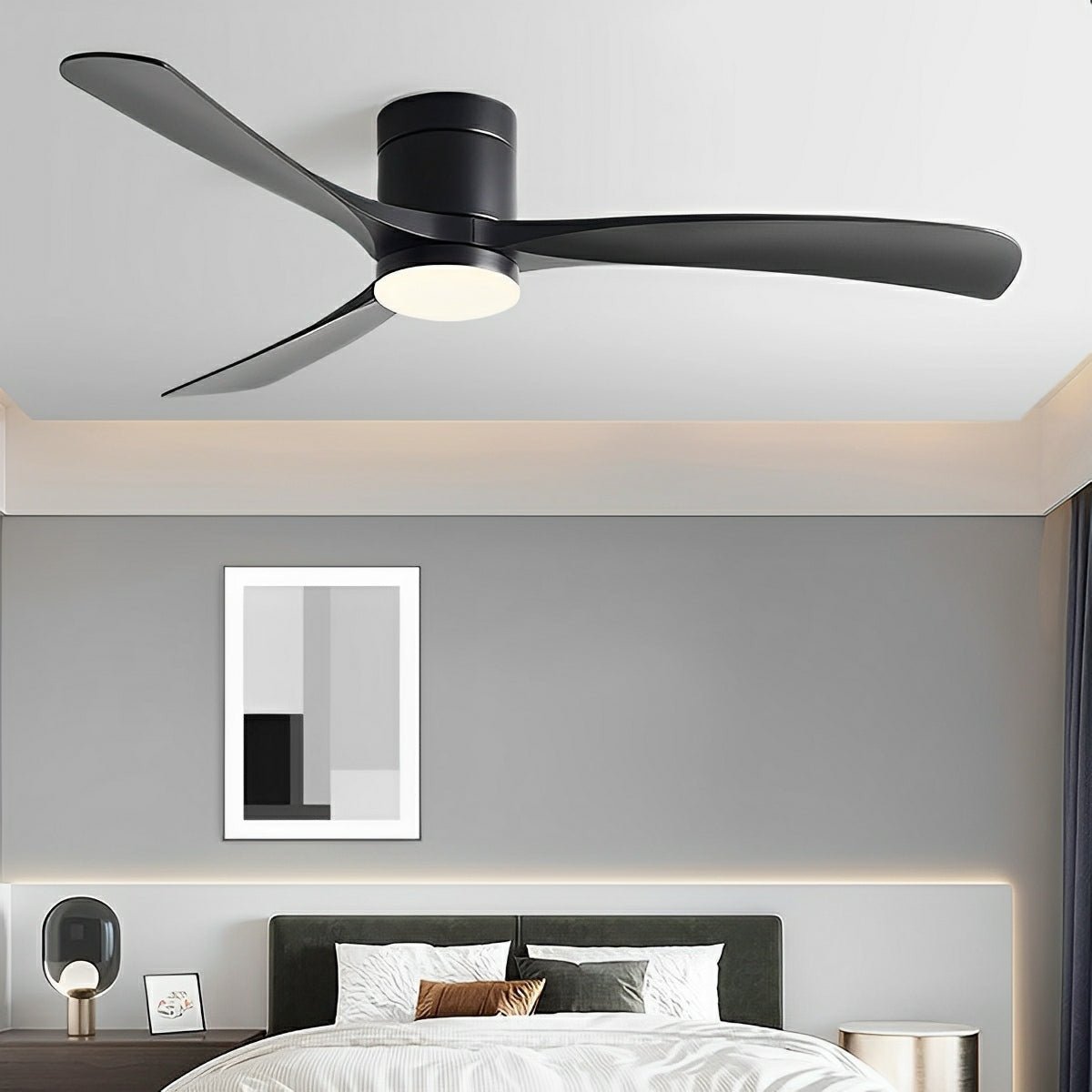 Stille Moderne Plafondventilator met LED - 6 Snelheden
