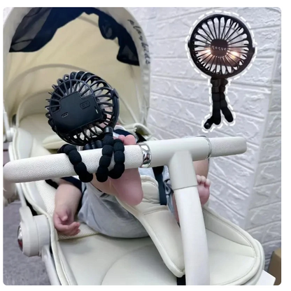 Ventilateur Poussette Rechargeable Sans Pales - Confort Sûr pour Bébé
