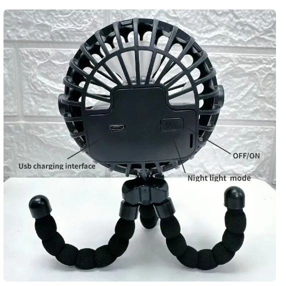 Ventilateur Poussette Rechargeable Sans Pales - Confort Sûr pour Bébé
