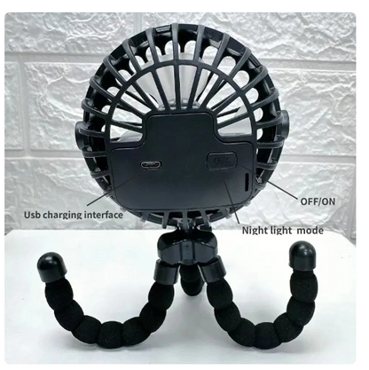 Ventilateur Poussette Rechargeable Sans Pales - Confort Sûr pour Bébé