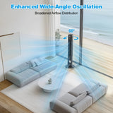 Ventilatore Silenzioso a Torre Senza Pale - Design Elegante Regolabile