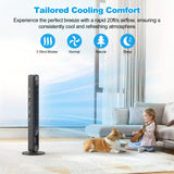 Ventilatore Silenzioso a Torre Senza Pale - Design Elegante Regolabile