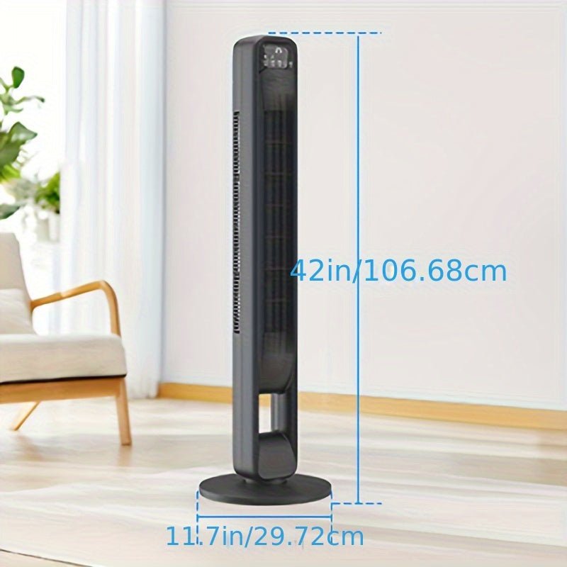 Ventilatore Silenzioso a Torre Senza Pale - Design Elegante Regolabile