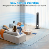 Ventilatore Silenzioso a Torre Senza Pale - Design Elegante Regolabile