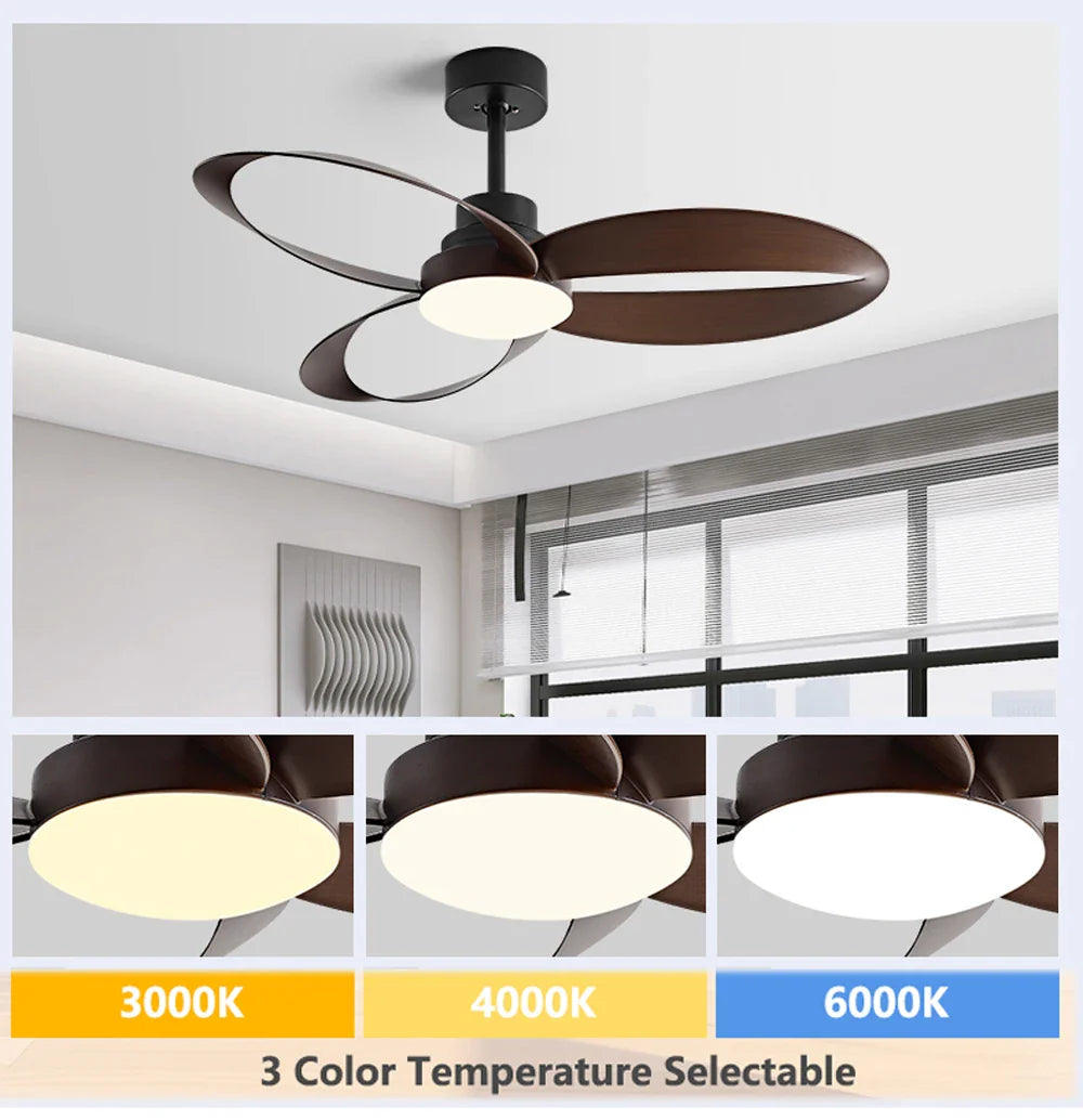 Ventilateur de Plafond Moderne avec Éclairage LED Dimmable