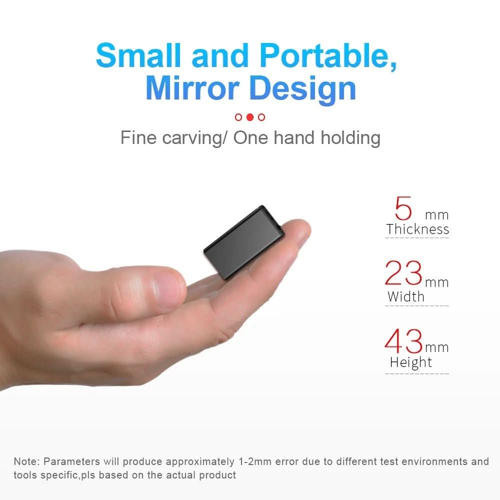 VoiceNote Mini - Enregistreur Vocal Ultra Léger 32 Go avec Activation Vocale