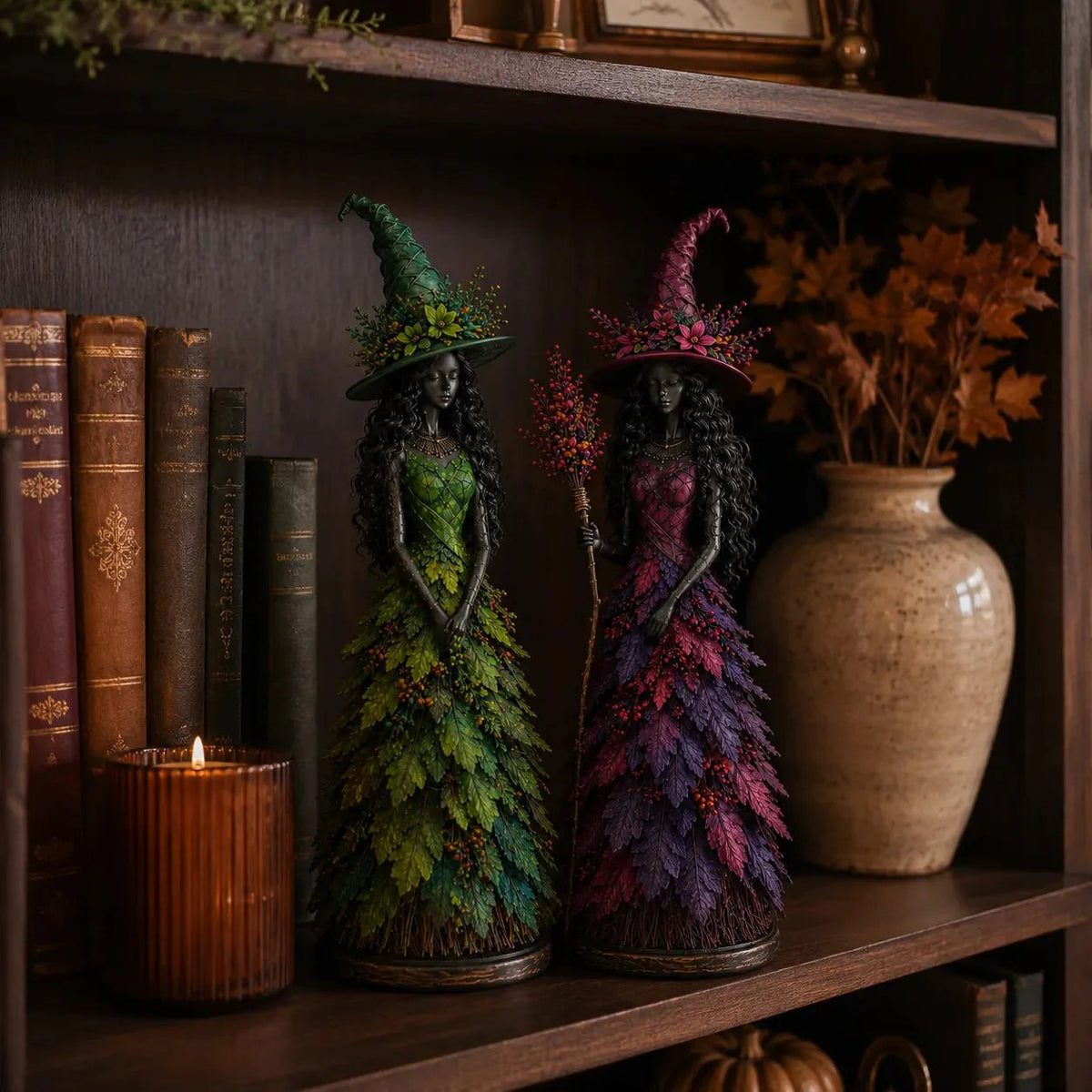 WitchBerry™ - Statuetta artigianale di strega autunnale