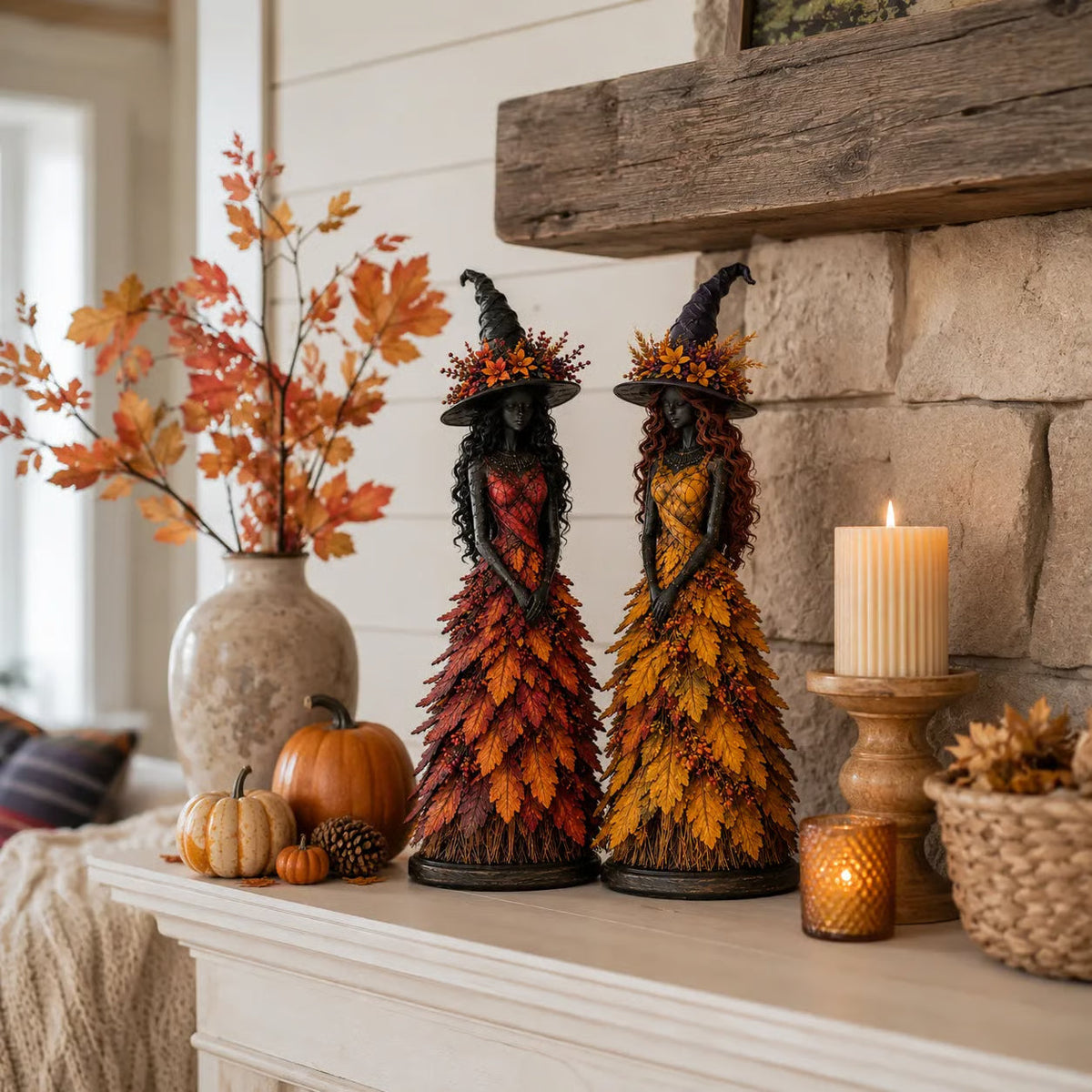 WitchBerry™ - Statuetta artigianale di strega autunnale