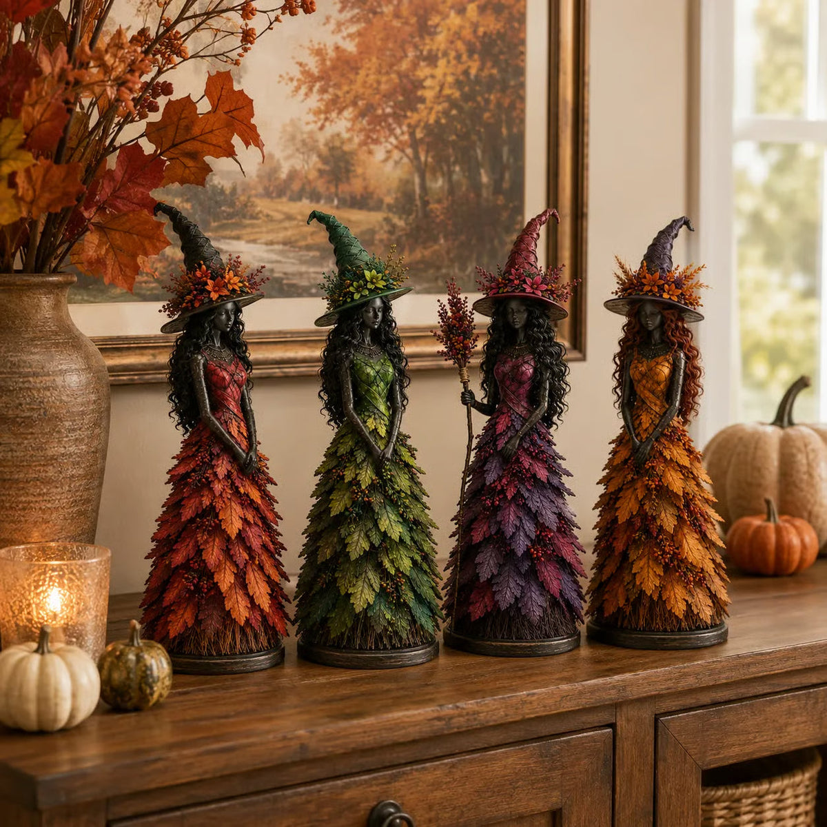 WitchBerry™ - Statuetta artigianale di strega autunnale