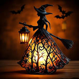 WitchGlow - Lanterna di Halloween a LED con Design Gotico