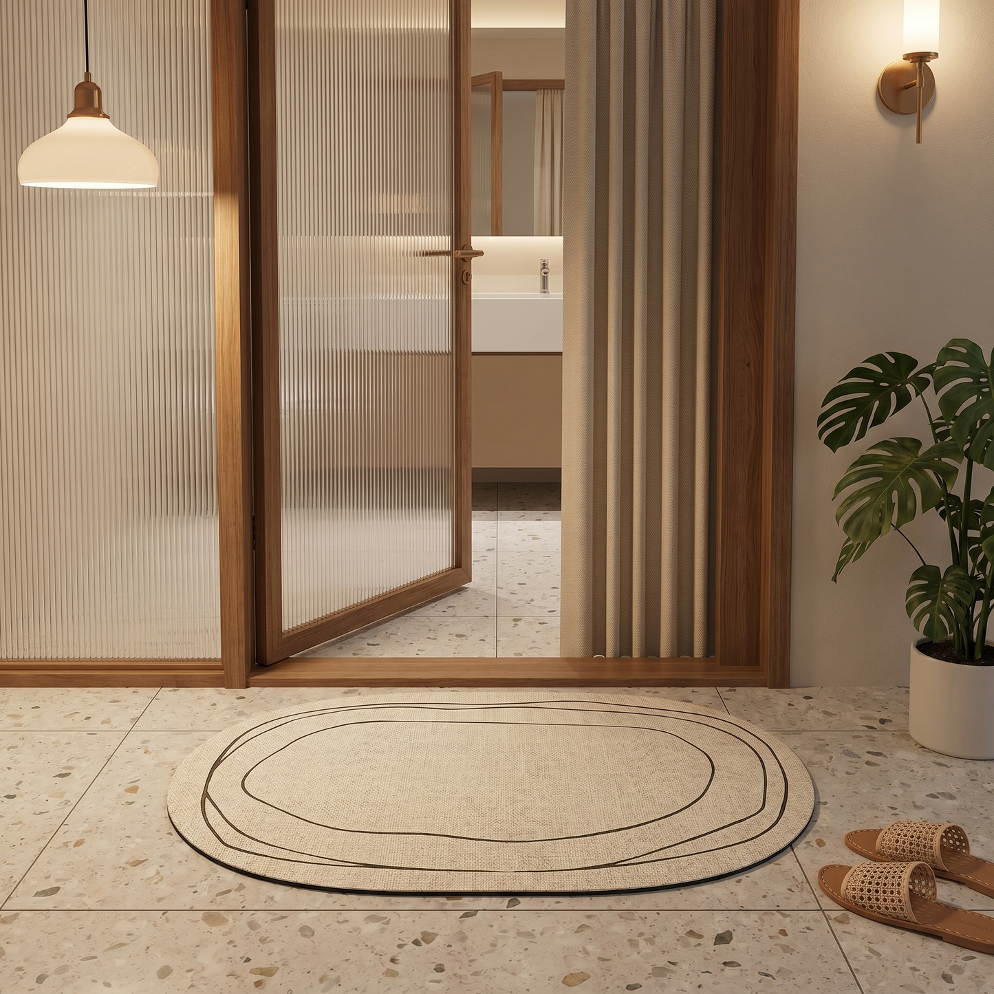 Tapis de bain antidérapant boue de diatomées