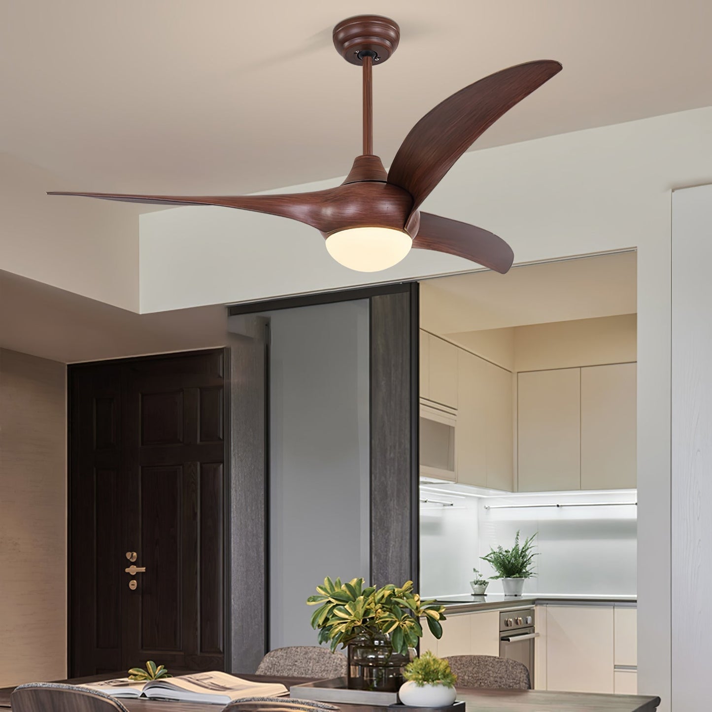Zatheora - Plafonnier Ventilateur de Plafond Traditionnel LED