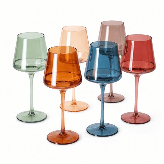 L'Arte del Vetro | Set di 6 Bicchieri Soffiati Arcobaleno