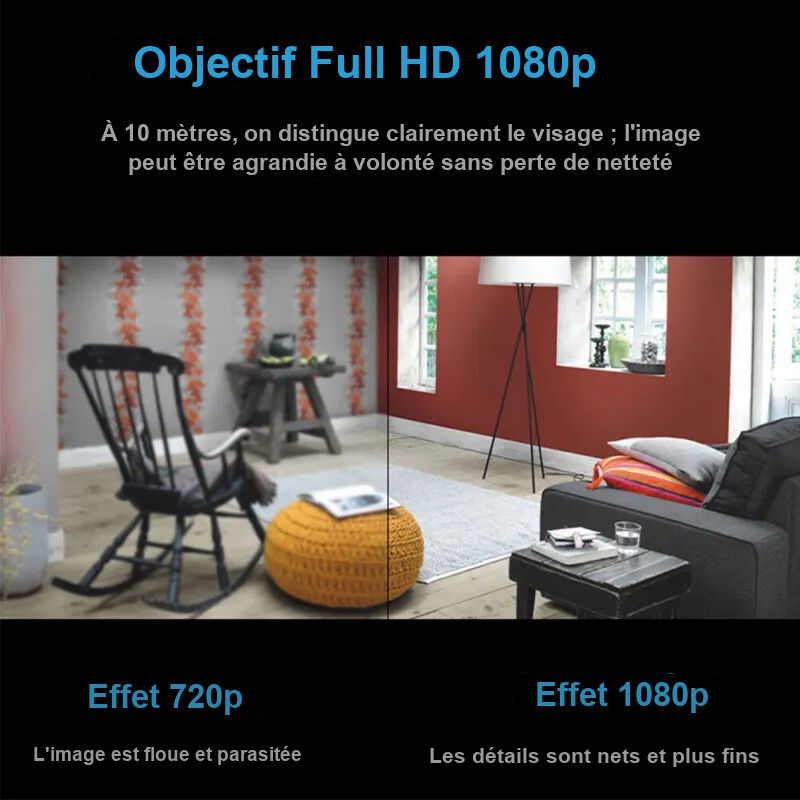 Telecamera di Sorveglianza WiFi Mini 5G 1080P HD con Visione Notturna