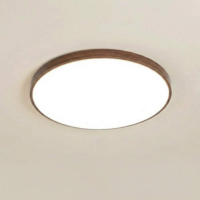 Plafonnier LED Rond 40cm Tri-Couleur Style Bois