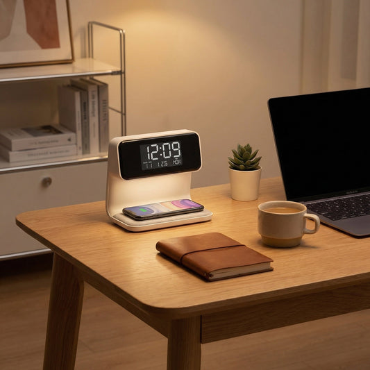 Réveil intelligent veilleuse et chargeur - détail