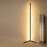 Lampe de sol nordique LED tri-couleur avec télécommande - Noir