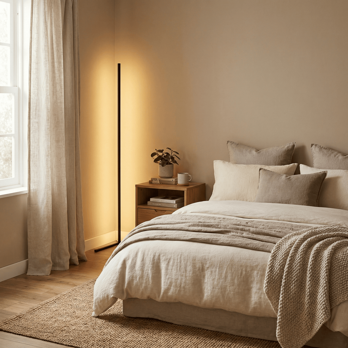Lampe de sol nordique ambiance - détail design
