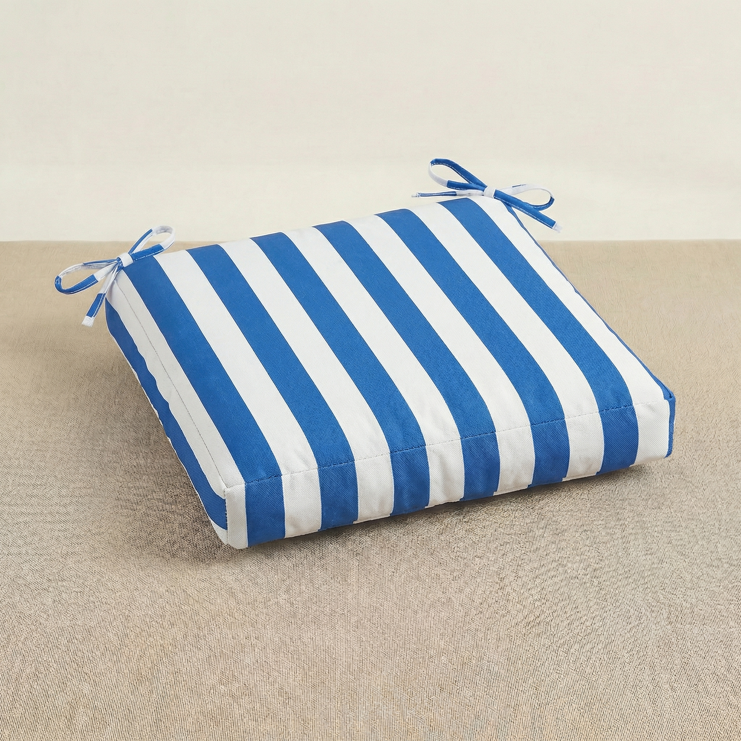 Coussin Rayures bleu et blanc