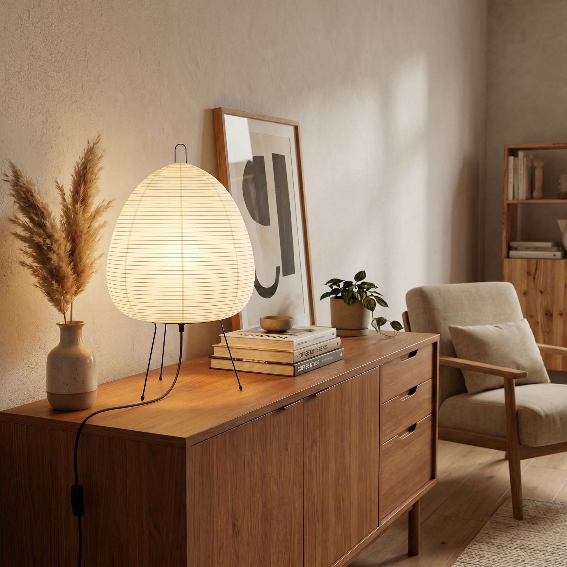 Edavate lampe Akari ambiance intérieur