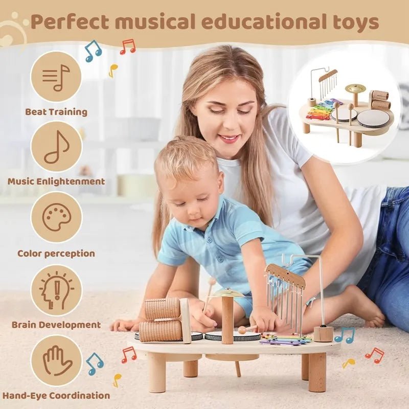 Kids Creative Wooden Music Station_4