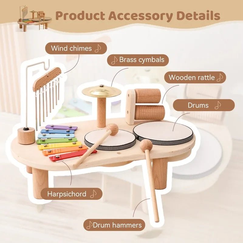 Kids Creative Wooden Music Station_6
