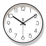 ScandiClock cadre noir cadran blanc