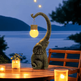 Wild Eye Lampe Solaire Éléphant en Cuivre