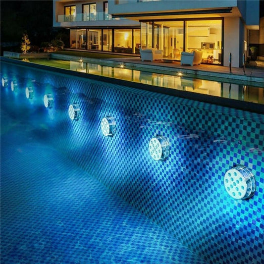 Lampe LED submersible pour piscine avec télécommande