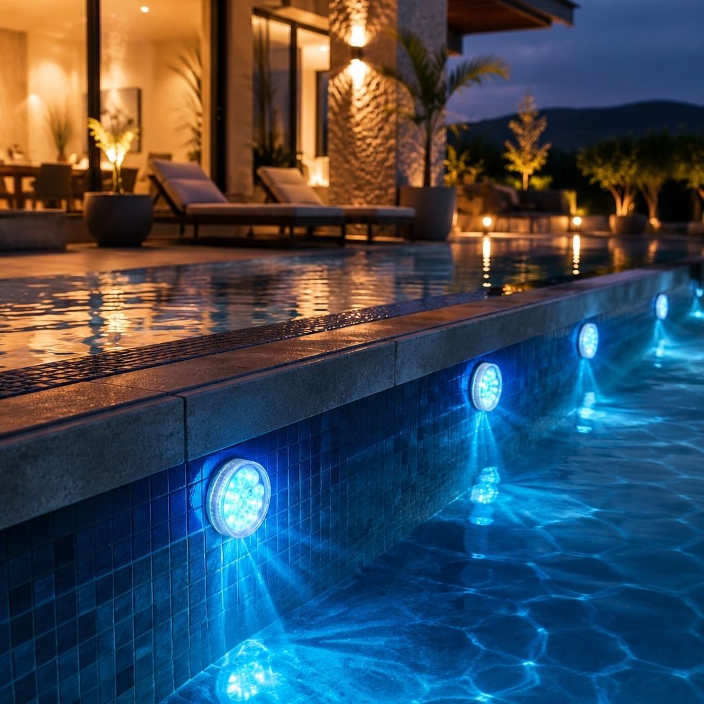 Lampe LED submersible piscine - éclairage coloré
