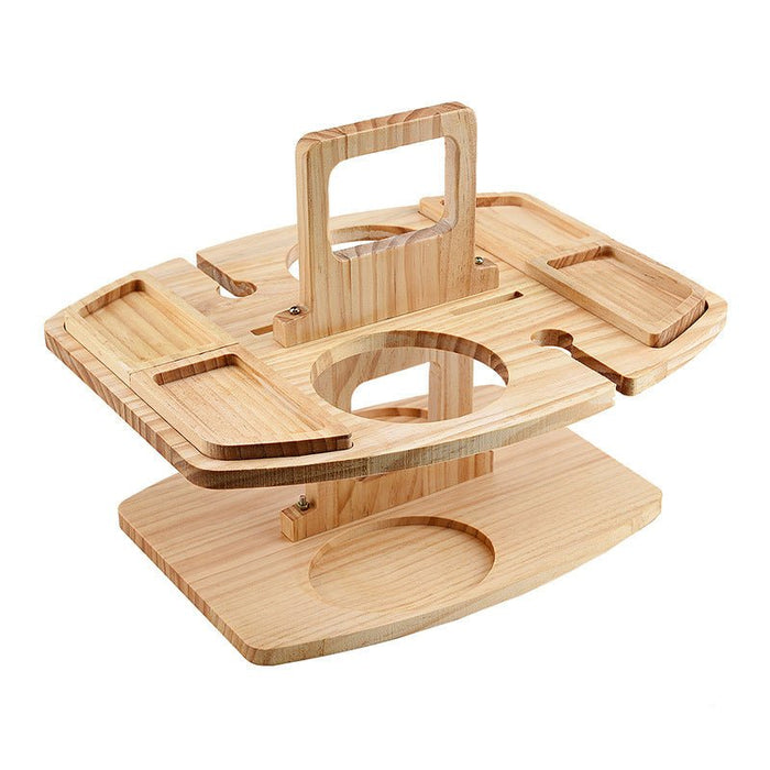 Virelle Maison - Table Apéro en Bois avec Compartiments